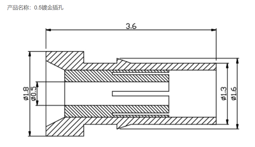 0.5镀金插孔